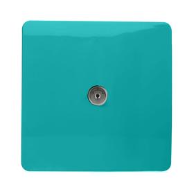 ART-TVSBT  TV Co-Axial 1 Gang Bright Teal